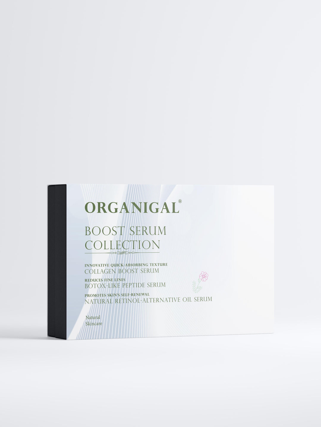Organigal Boost Serum Collection – powerful natural serums for stronger, smoother, radiant skin box