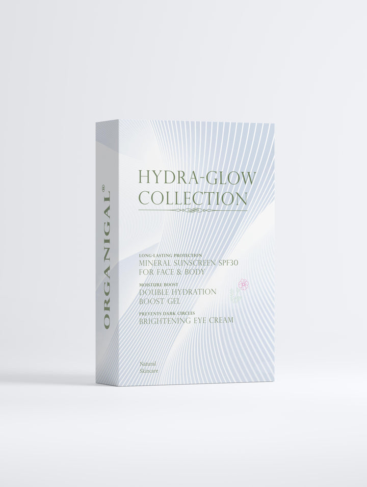 Organigal Hydra-Glow Collection – daily natural skincare set for radiant, deeply hydrated skin