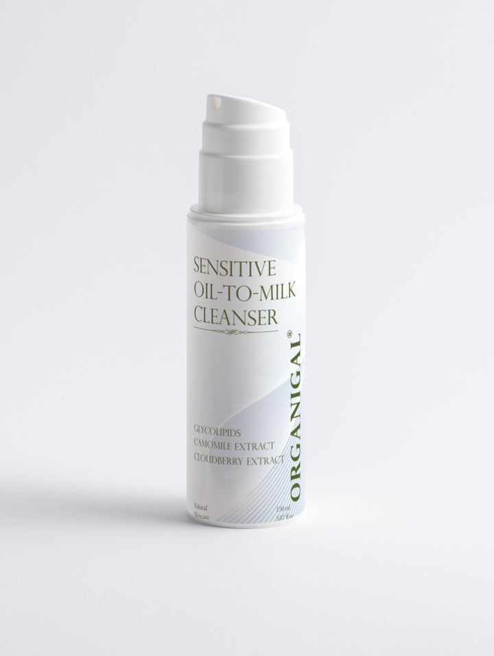 Organigal Hydration Ritual Collection – natural skincare oilt omilk cleanser bottle
