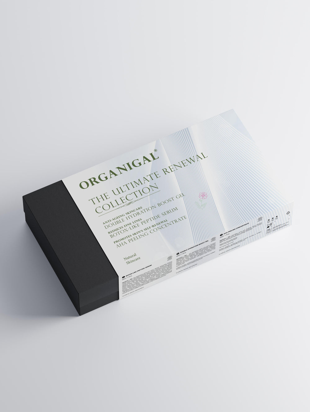 Styled presentation of the Ultimate Renewal Collection by Organigal – a new era of natural skin rejuvenation